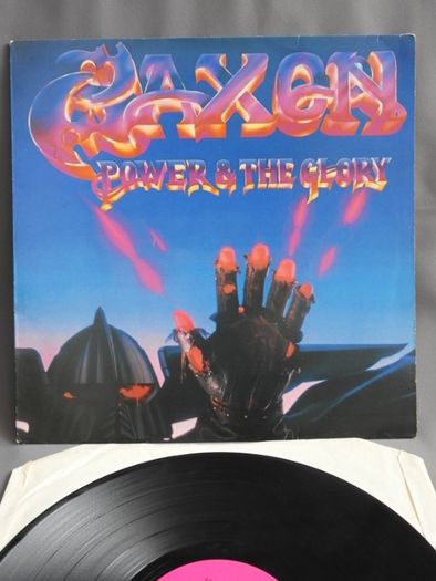 Saxon ‎Power & The Glory UK пластинка Великобритания 1983 1 press EX