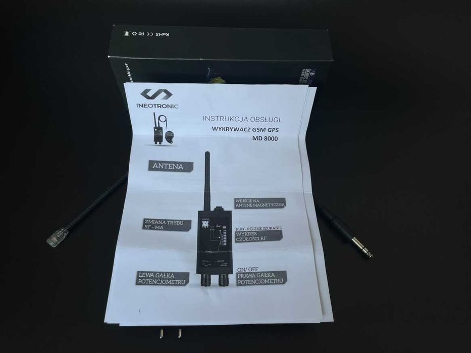 Profesjonalny wykrywacz GSM/GPS lokalizator podsłuchów ukrytych kamer