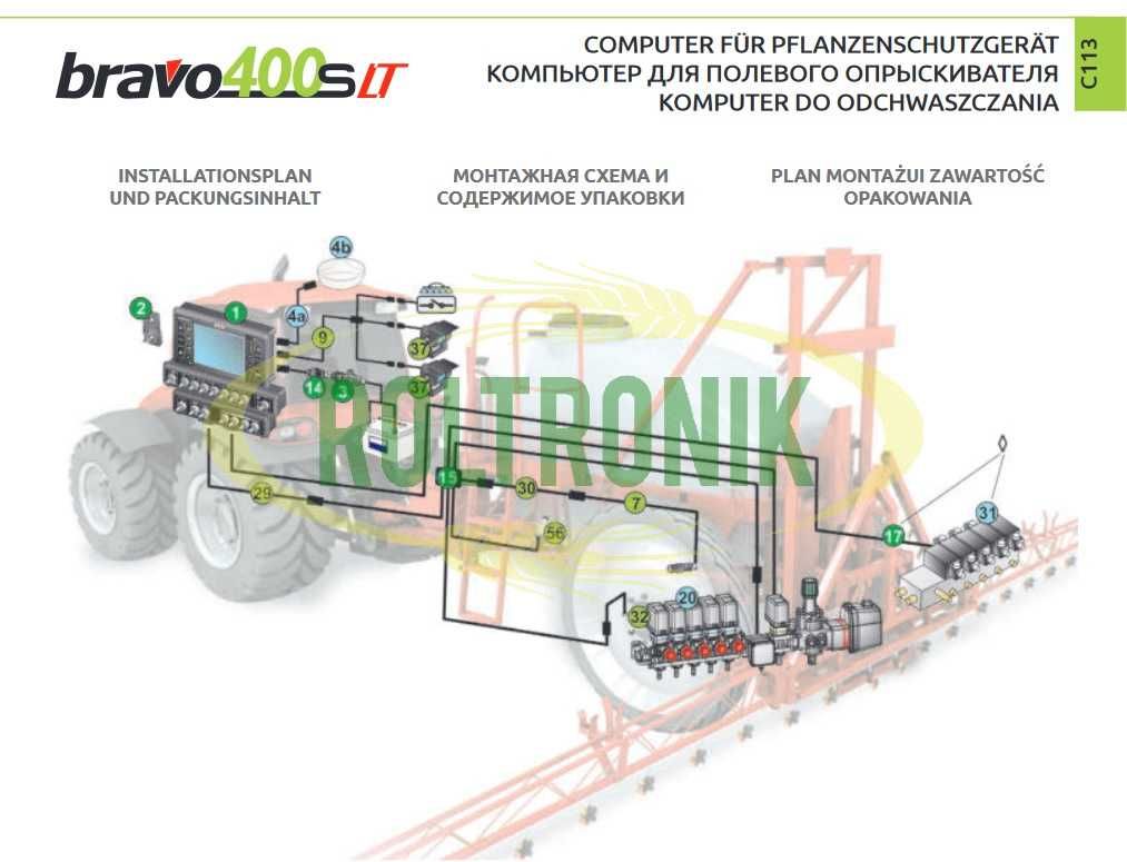 Nawigacja do opryskiwacza Arag Bravo 400s LT 7-sekcji