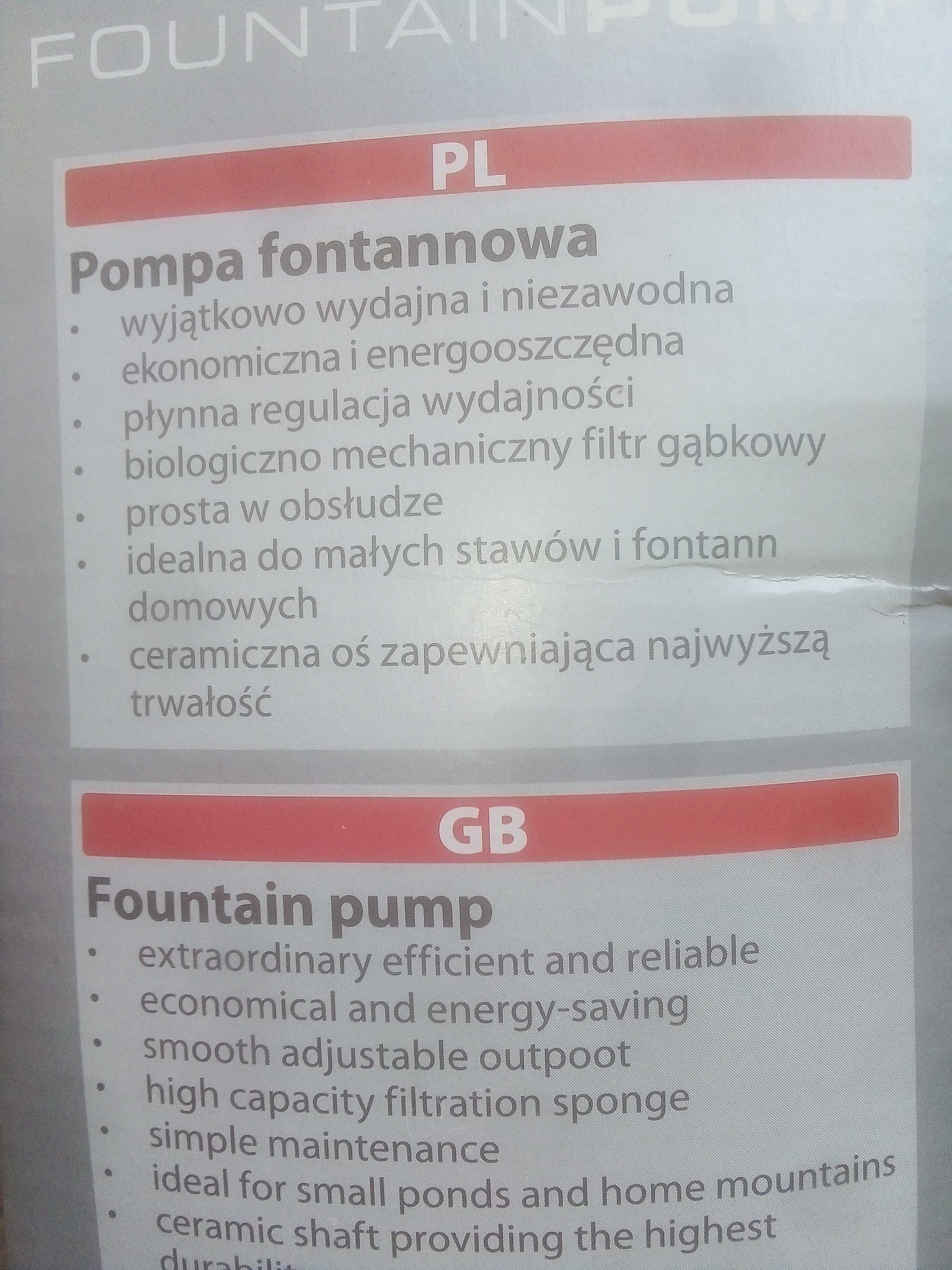 Pompa Fontannowa Ogrodowa 2000