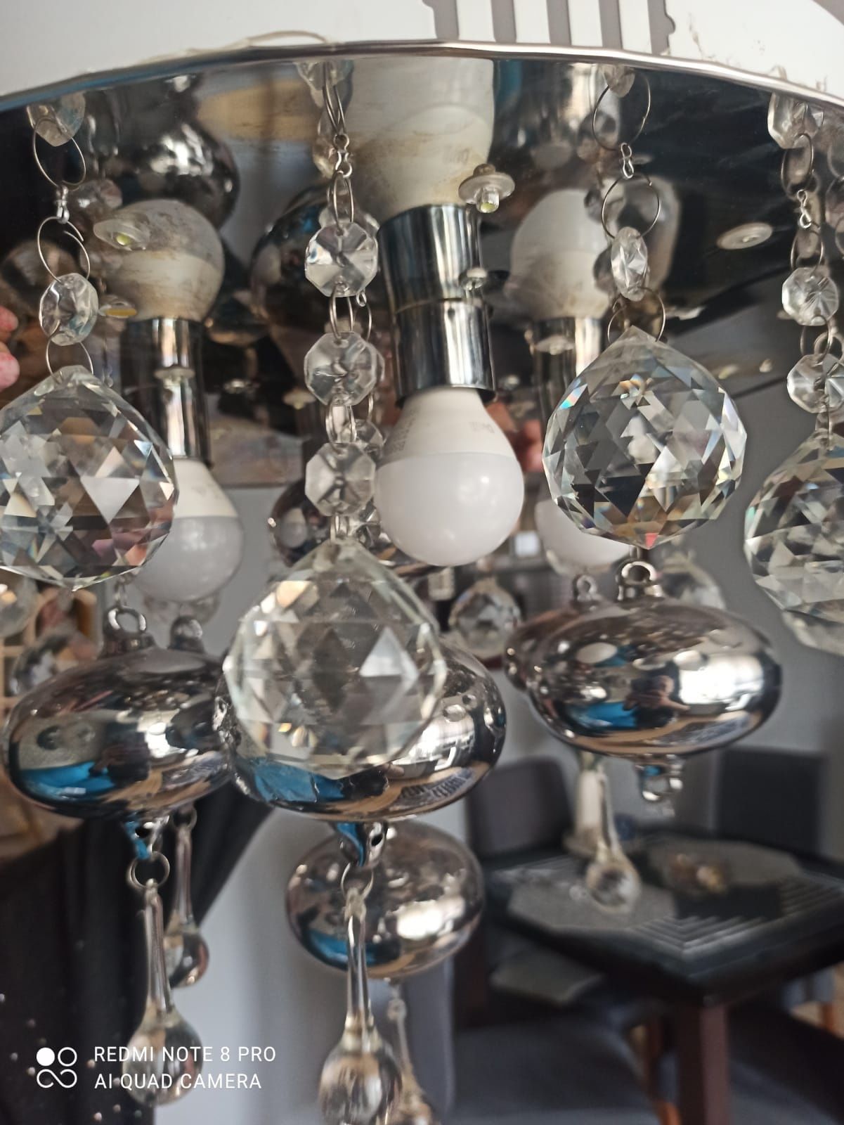 Lampa sufitowa plafon kryształy