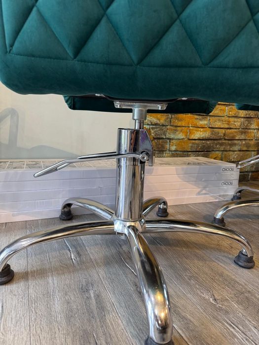 Fotele butelkowa zieleń, pikowane