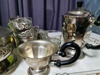 Чайний сервиз метал стекло