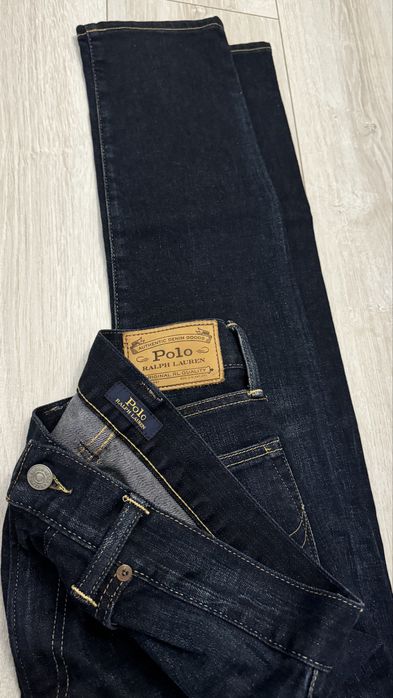 Spodnie Polo Ralph Lauren 33x32 skinny męskie jeansy granatowe