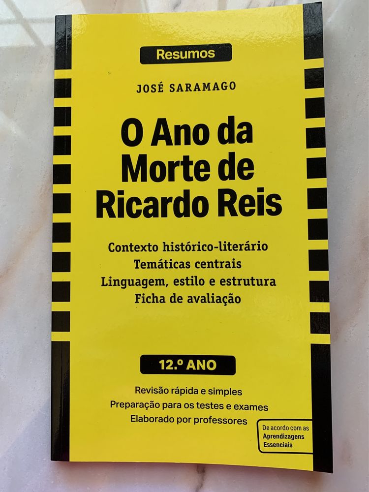 Livro auxiliar " O Ano da Morte de Ricardo Reis ”- José Saramago