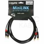 KLOTZ Kabel Audio 2x RCA Cinch (wtyk) / 2x RCA Cinch (wtyk) 1,5m 3 szt