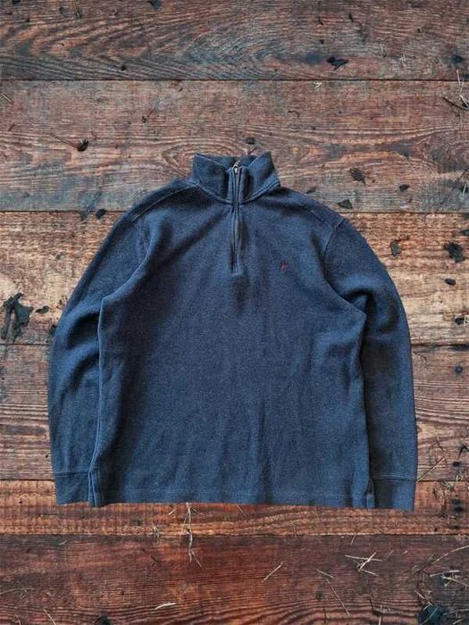 Sweter męski zip Ralp Lauren old money style men dark grey szary M