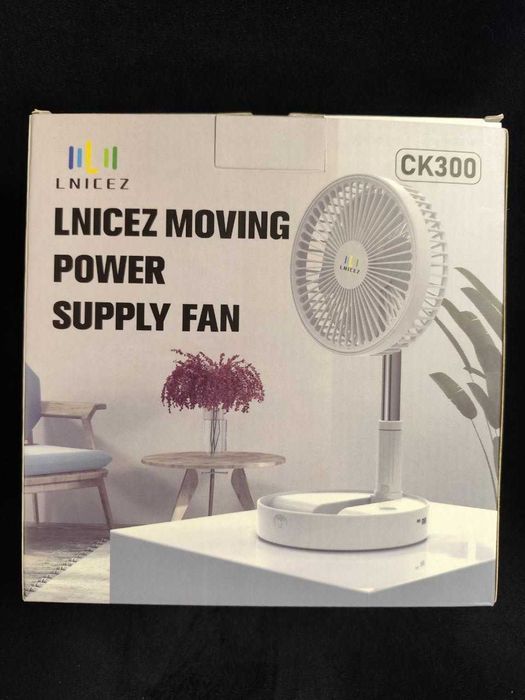 Портативний настільний вентилятор, акумуляторний, Lnicez,