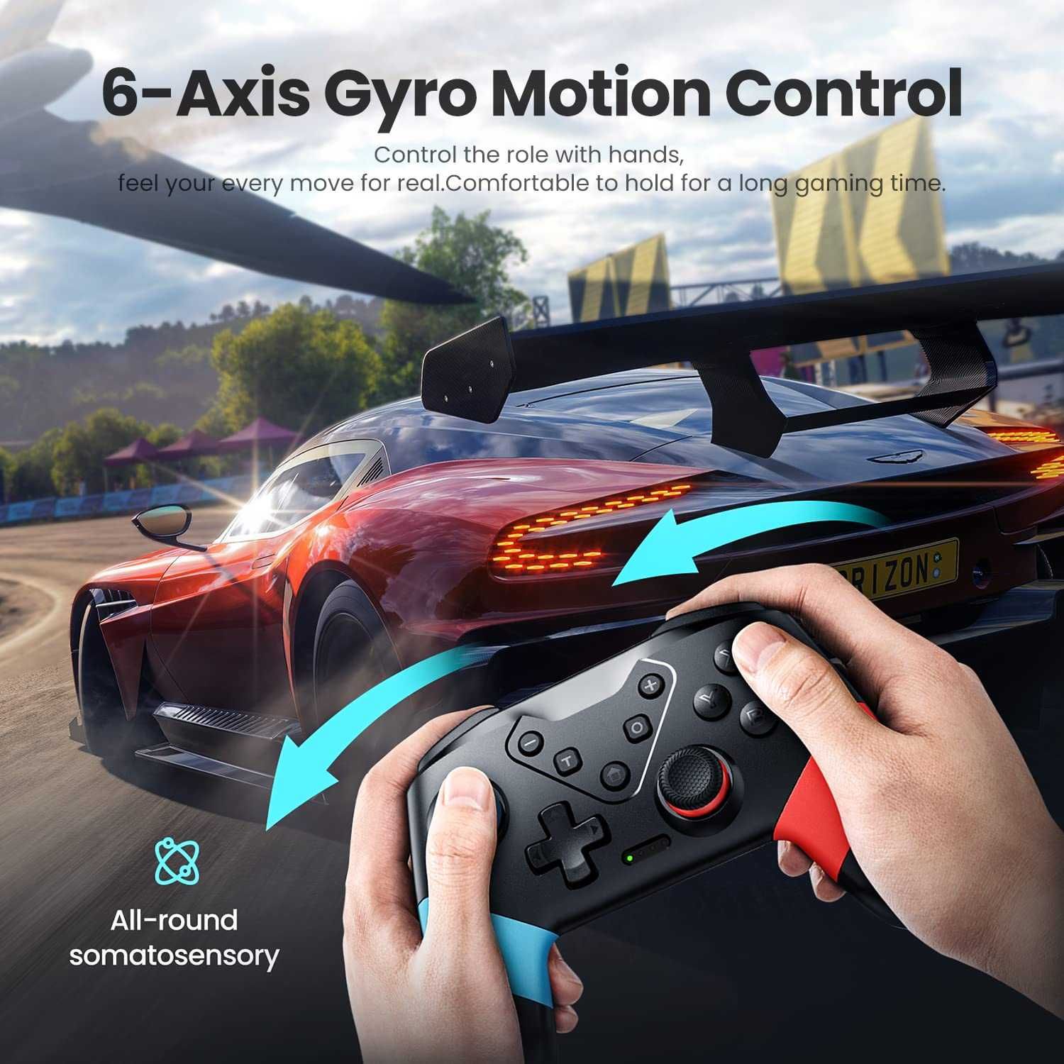 Геймпад VOYEE Switch Pro з кнопками M1/M2, турбо та гіроскопом