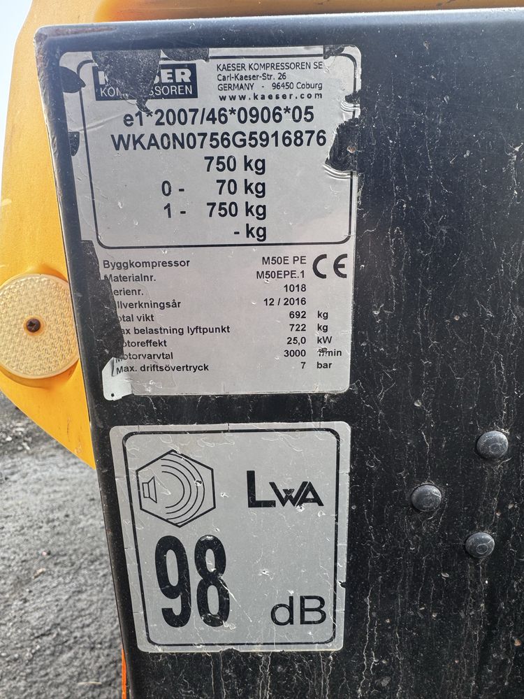 Sprężarka KAESER M50 E PE kompresor 2017 elektryczna atlas copco