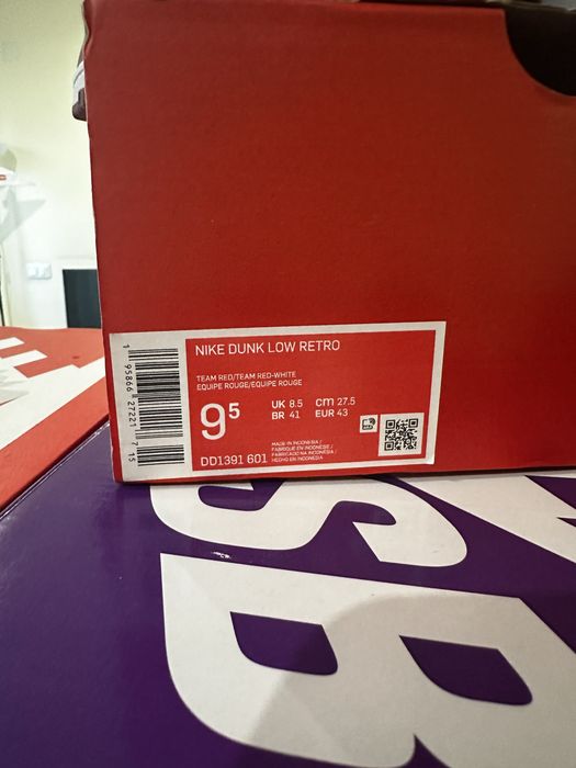 Nike dunk Low Team Red