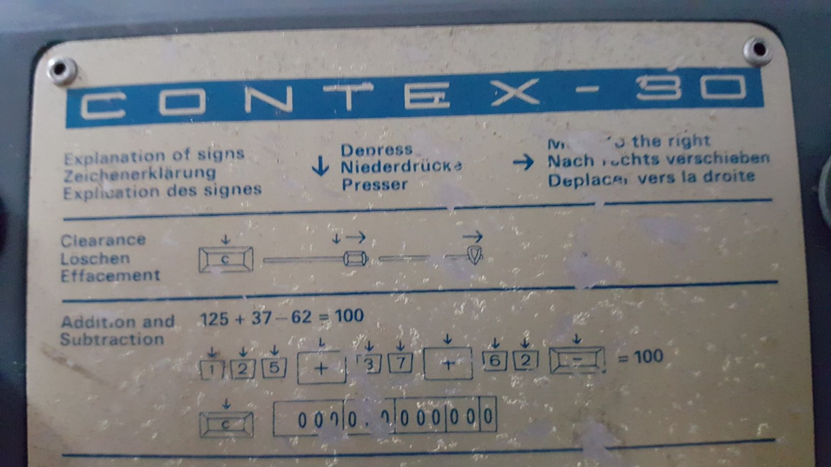 Máquina de calcular vintage