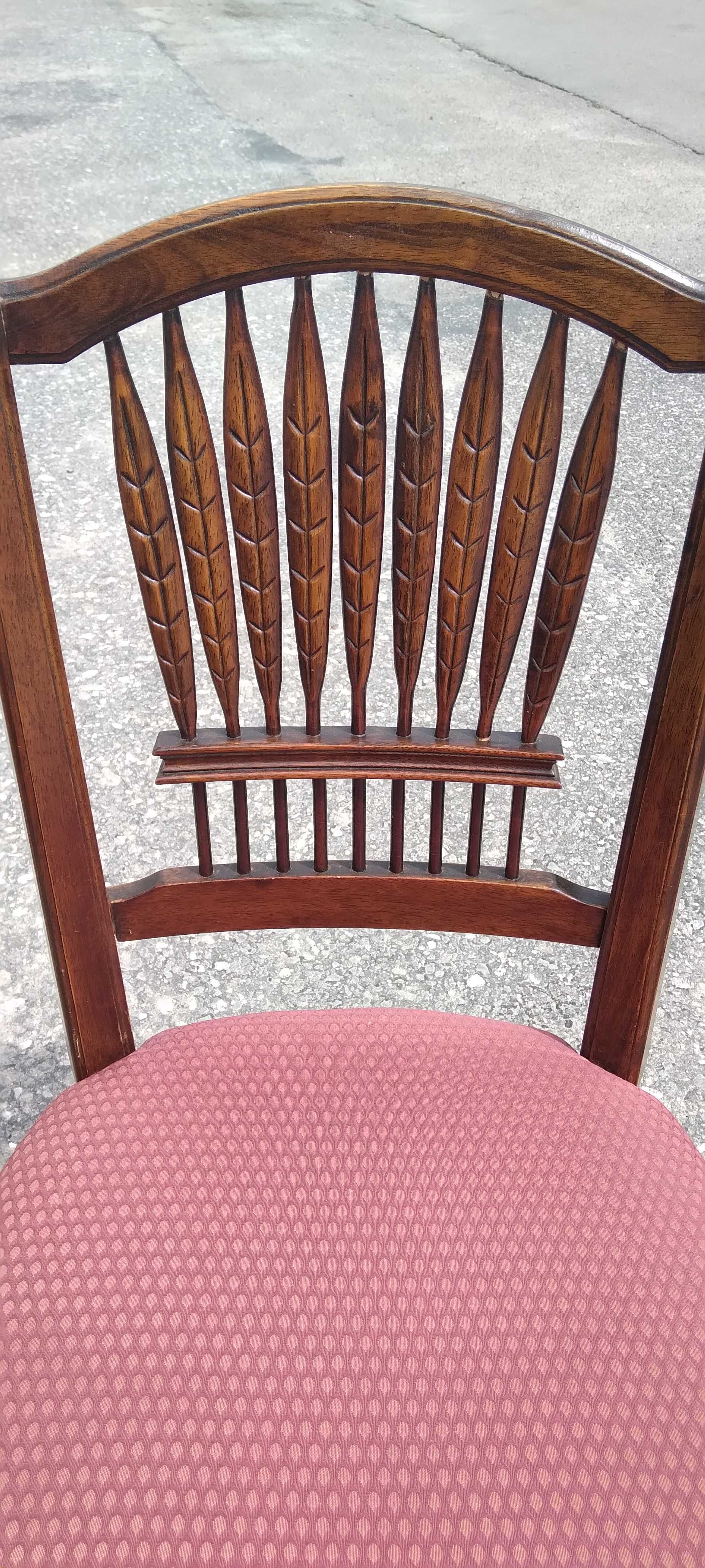 Komplet 4 krzeseł krzesła drewniane tapicerowane wygodne FV DOWÓZ