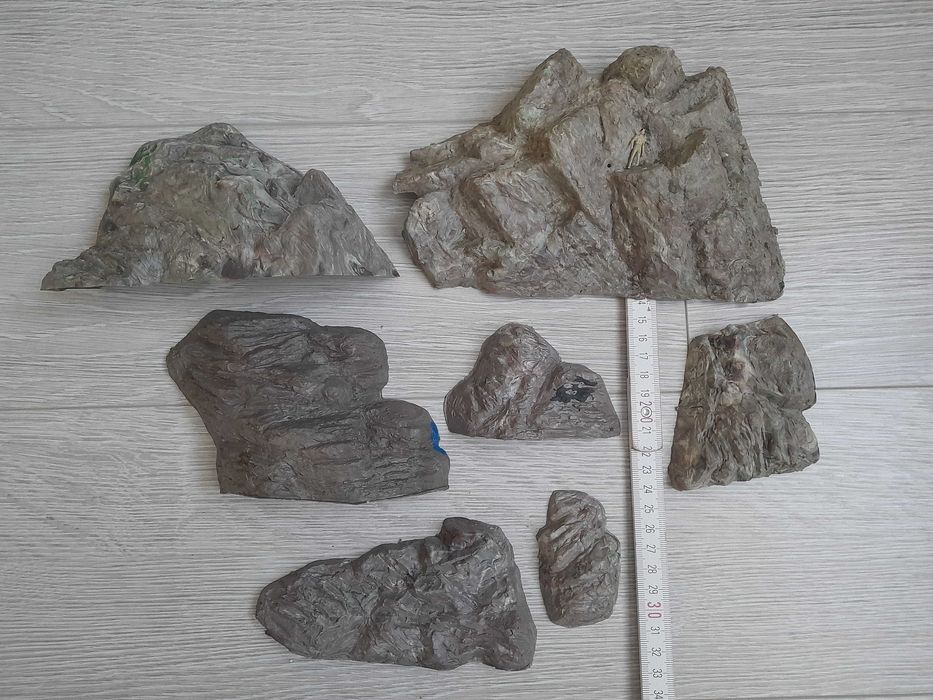 Zestaw 7 x skały skała skalne ściany góry makieta kolejowa diorama H0