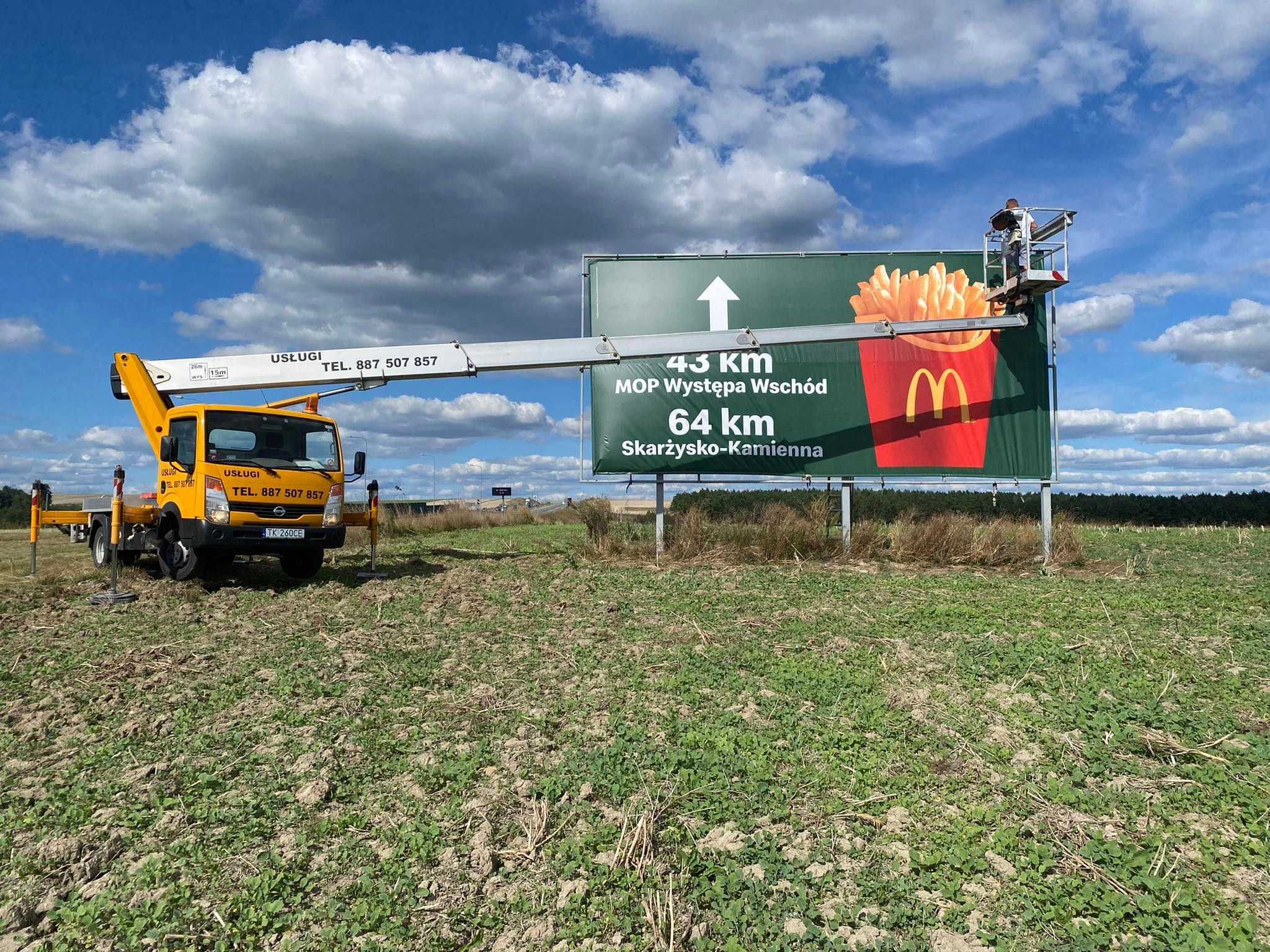 Podnośnik Koszowy,Zwyżka,Wycinka Drzew,Przycinka,Montaż Reklam,Podest
