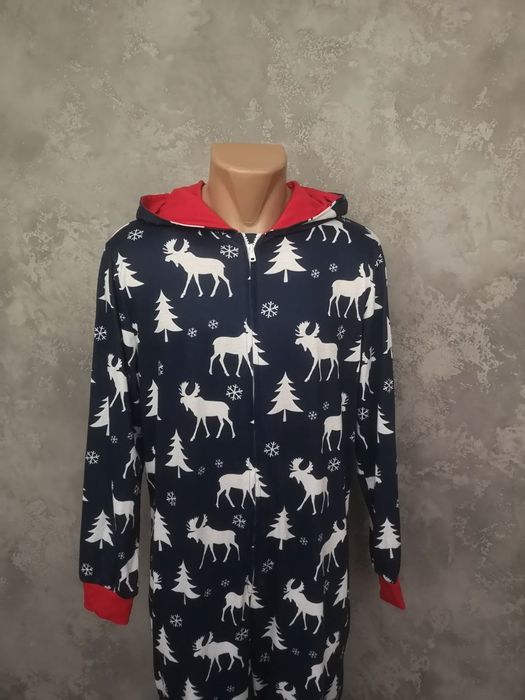 Чоловічий новорічний кігурумі комбінезон олень М новий рік Різдво