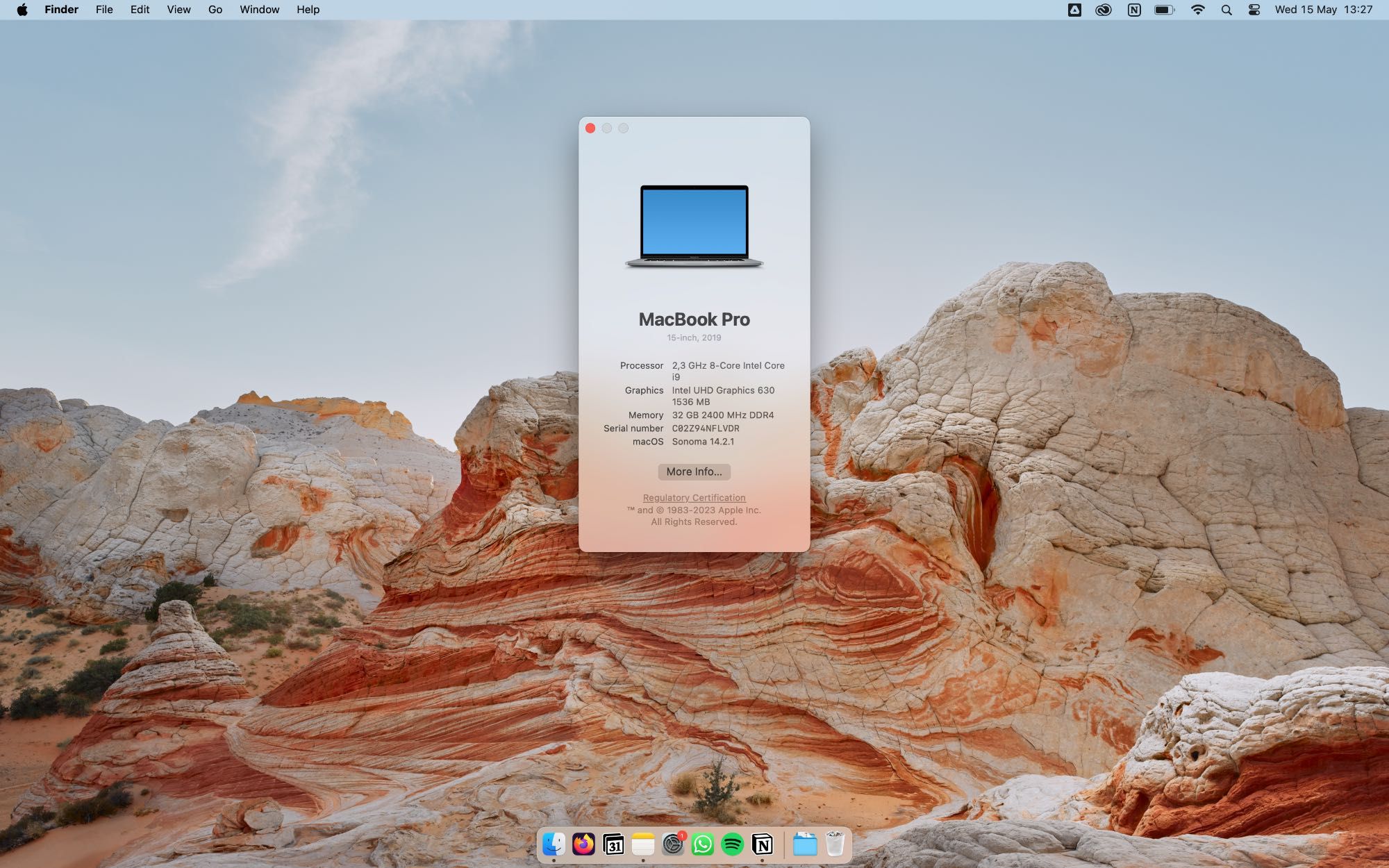 MacBook Pro 2019 15' i9 32GB