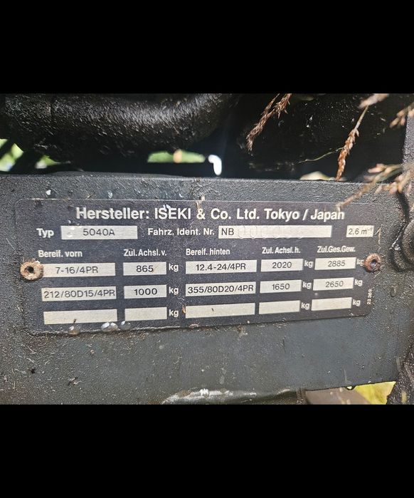 ciągnik sadowniczy kom. ISEKI 4x4 4050 Turbo 40KM rewers 2 x TUZ + WOM
