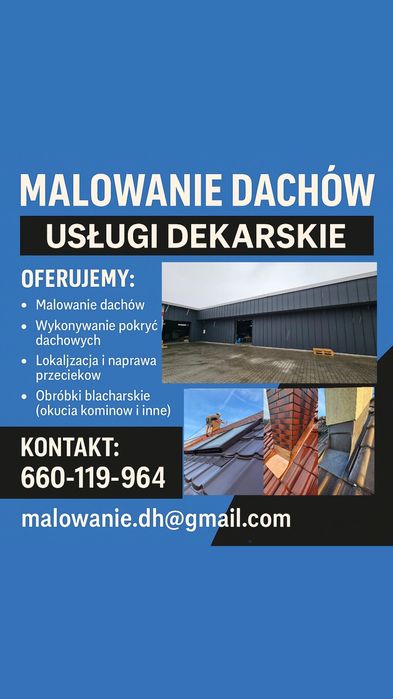 Usługi Dekarskie, Malowanie Dachów, Dekarz