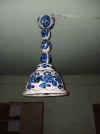 Lampa wisząca kuchenna żyrandol PRL ceramika Włocławek