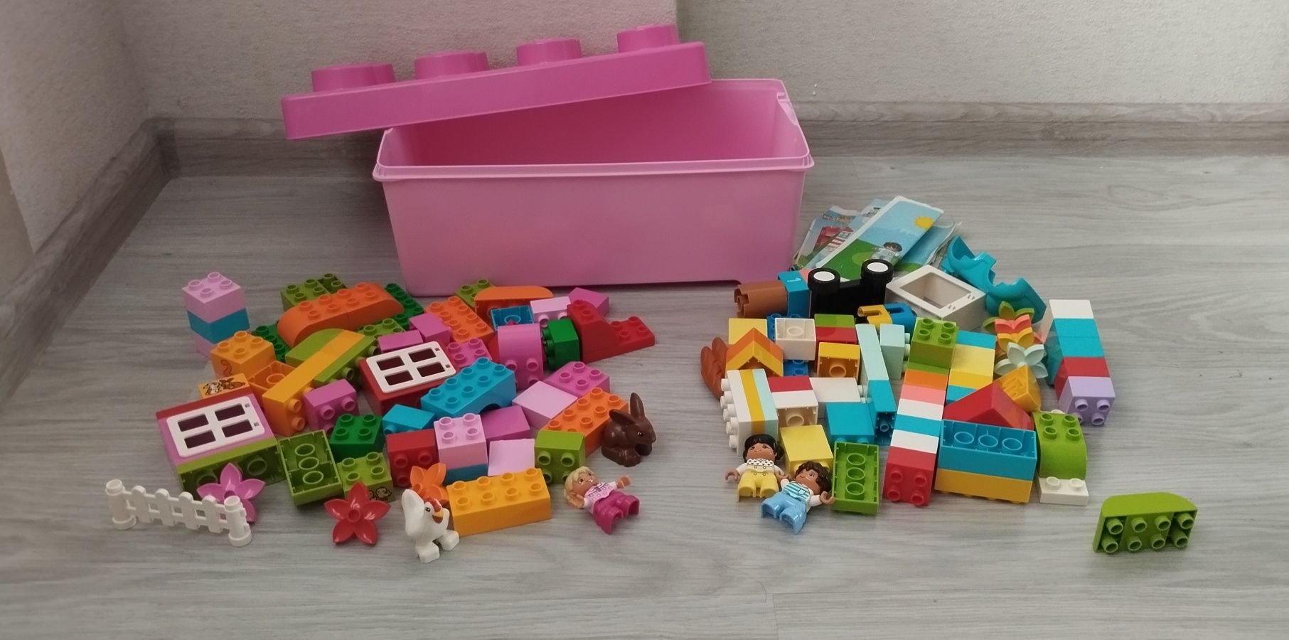 Лего дупло, lego duplo два набори з коробкою