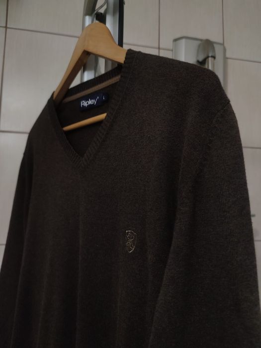 sweter sweterek męski Ripley L długi rękaw denim classic sport retro