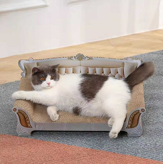 NOWE! Legowisko drapak tekturowy dla kota kanapa sofa leżak karton