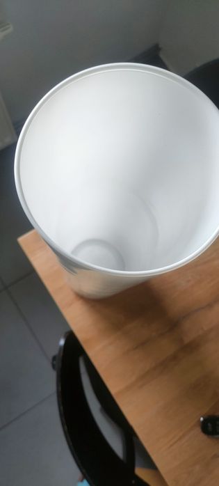 Wazon 60cm szklany wysoki biały