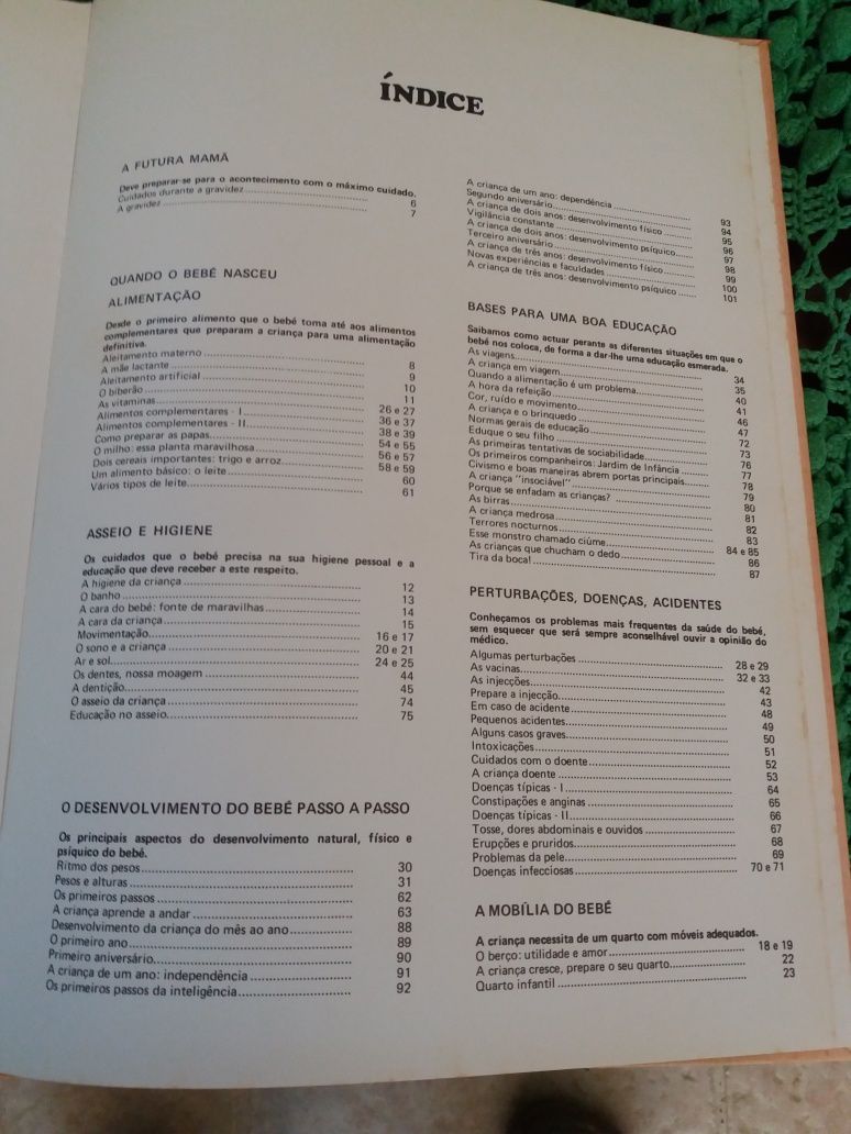 Livro antigo " o bebé  dia a dia" da enciclopedia da mulher.