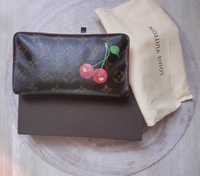 Louis Vuitton Portfel Oryginalny Cherry Unikatowy