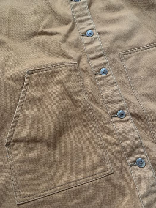 pomarańczowy sarafan zapinany na guziki tu