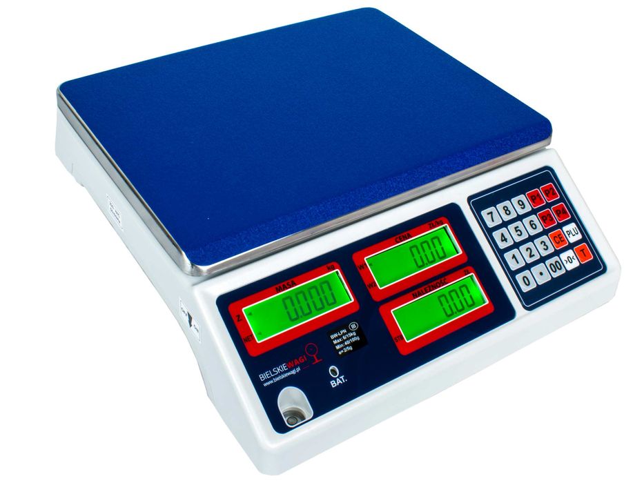 Elektroniczna Waga Kalkulacyjna SKLEPOWA Magazynowa 15kg z LEGALIZACJĄ