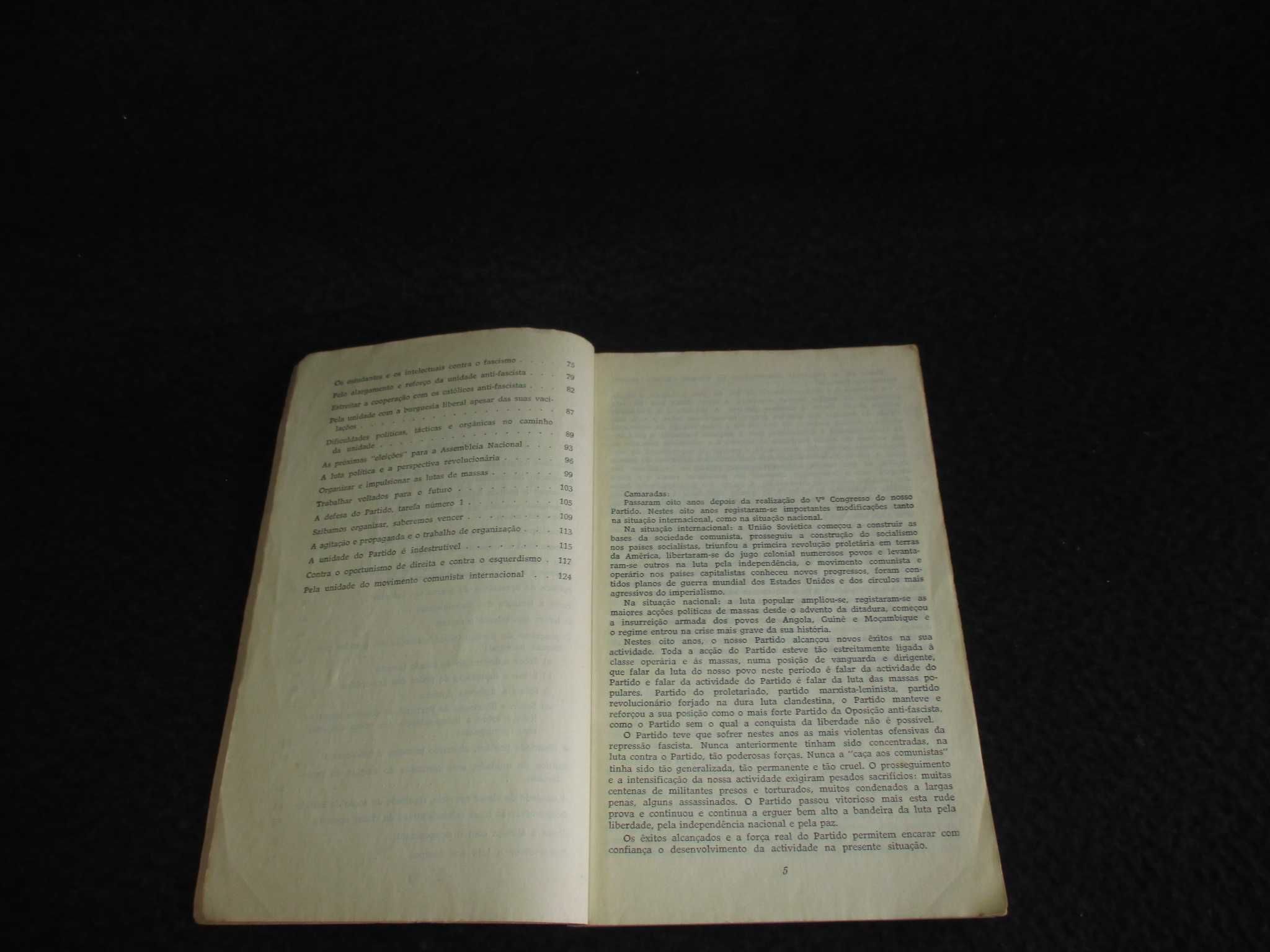 Livro Relatório da Actividade do Comité Central Álvaro Cunhal 1965