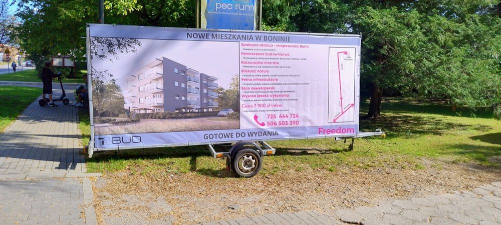 Przyczepa reklamowa mobilna Koszalin Najtaniej! Bez kaucji!