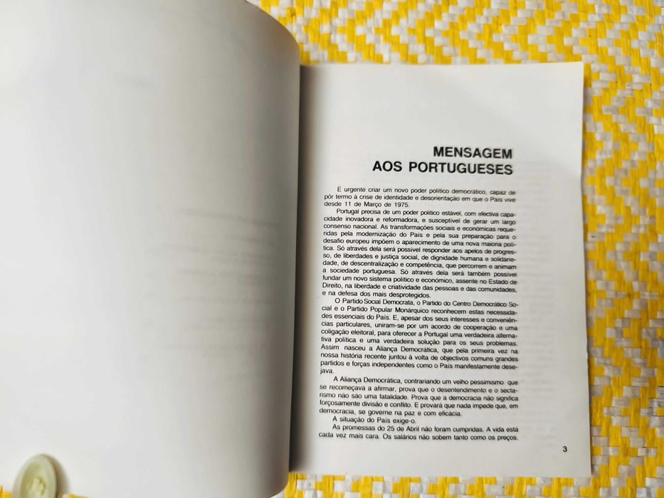 Aliança Democrática AD 1979- Programa Eleitoral