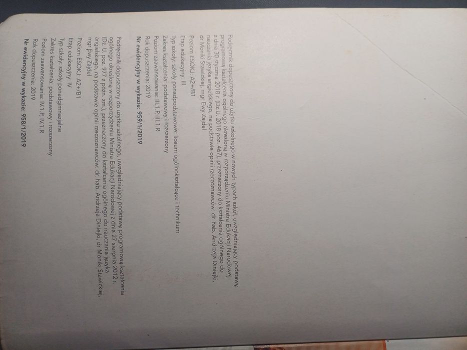 podręcznik język angielski klasa 1