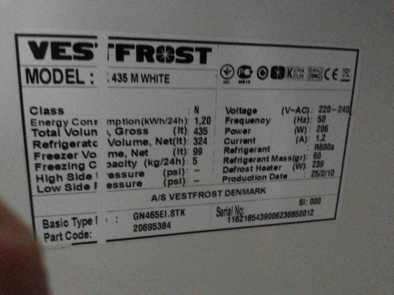 Холодильник VESTFROST FX 435 M WHITE