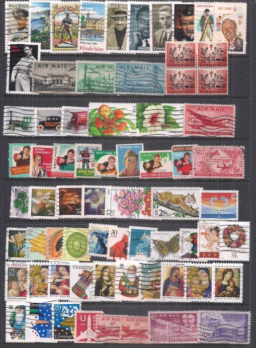 Почтовые марки северной Америки США 232 шт