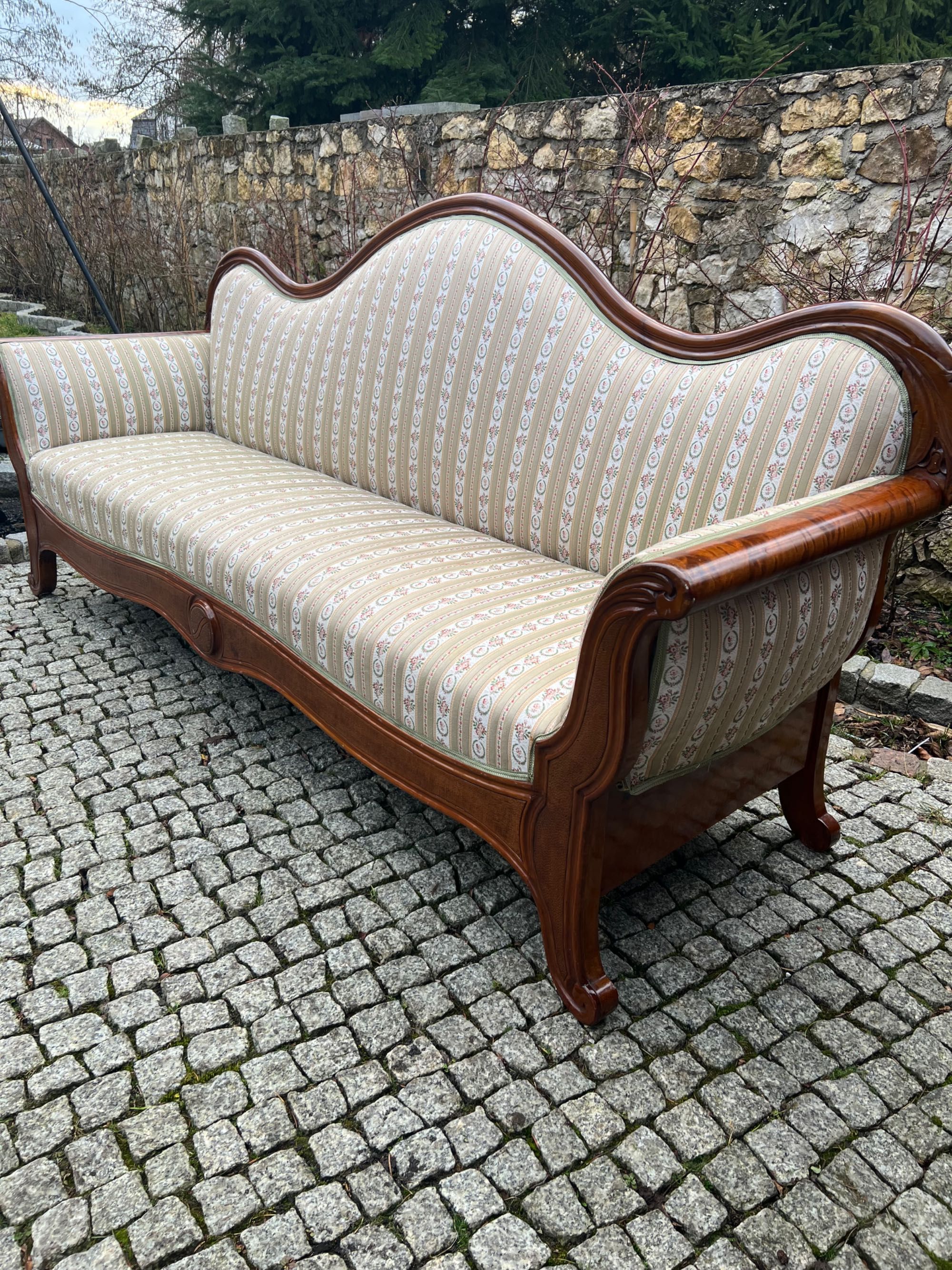 Sofa biedermeier kanapa ala Ludwikowska orzechowa wypoczynek