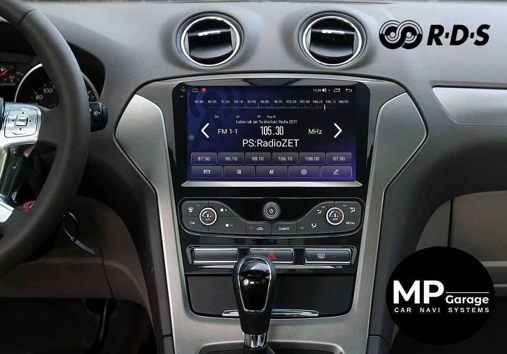 Radio Ford Mondeo MK4 Android11 Qled  CarPlay/AA 4G Klimatronik Montaż