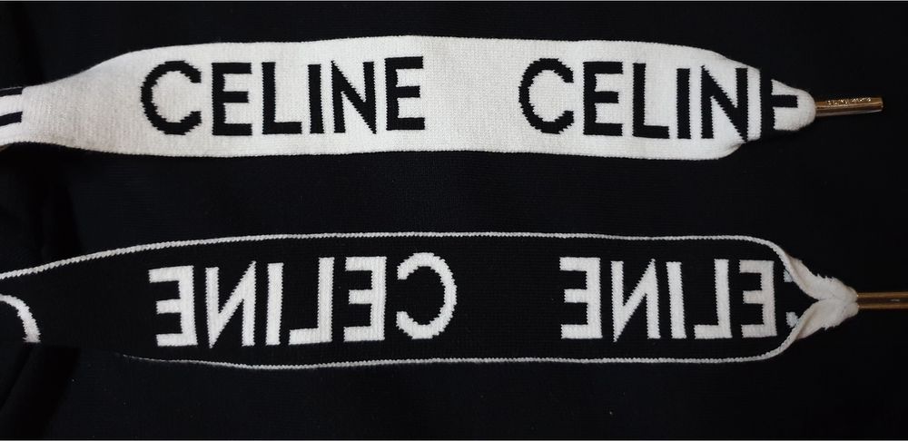 Celine Drawstrings Hoodie Black