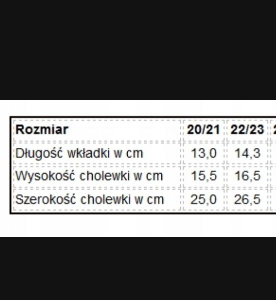 Kalosze demar 22/23. Wkładka 14,3 cm