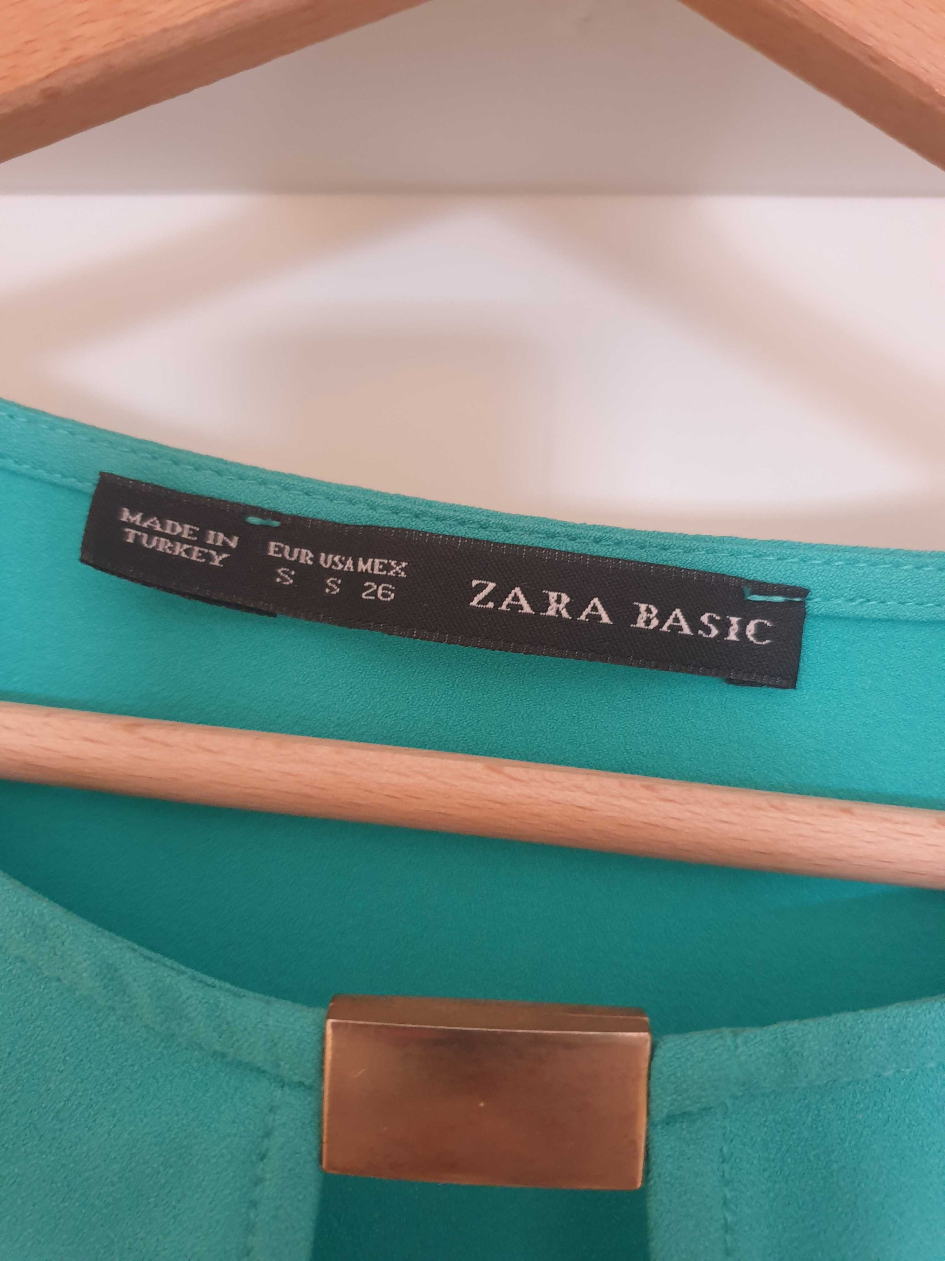 Blusa/top azul turquesa/verde Zara