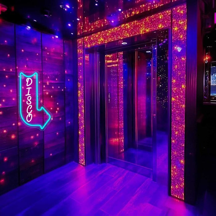 Neon LED Dekoracyjny DISCO Wielokolorowy Ściemnialny 42x24 cm USB