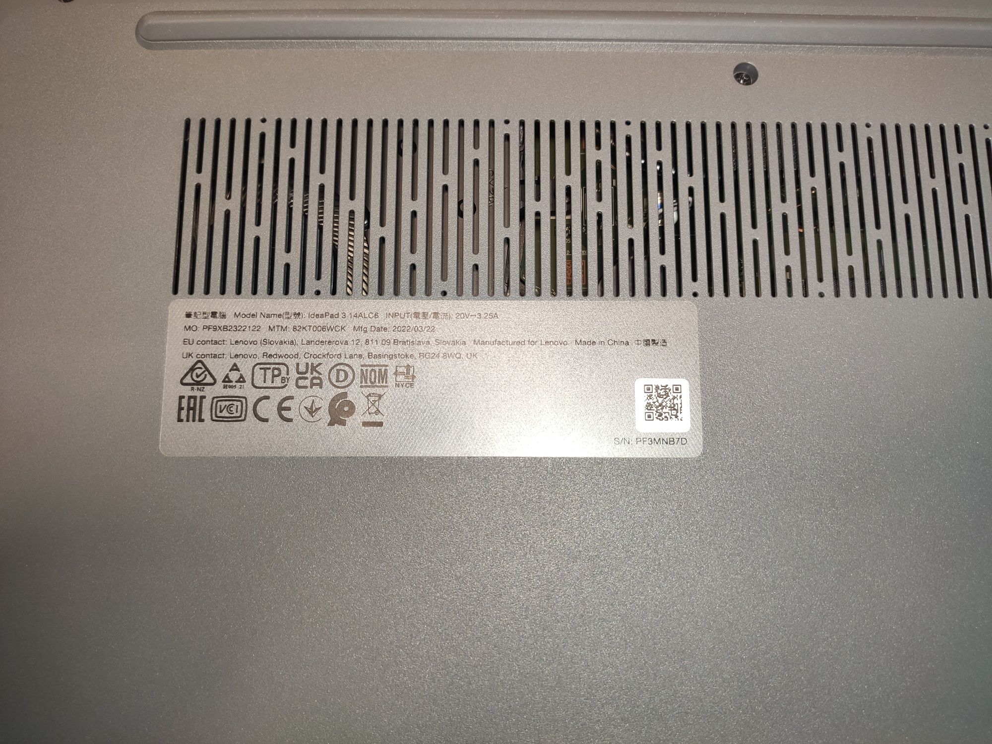 Ноутбук Lenovo Ideapad 3 14ALC6 (14", Ryzen 3, 8 RAM, 256 SSD, FHD)