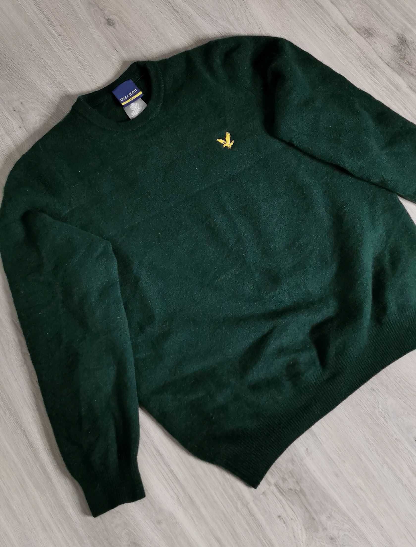 Sweter Lyle & Scott 100% wełna lambswool wysokiej jakości rozmiar L