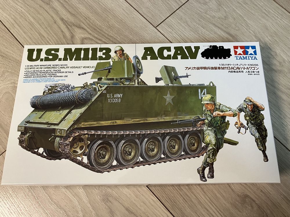 Model do sklejania Tamiya M113 pojazd bojowy Wietnam USA italeri