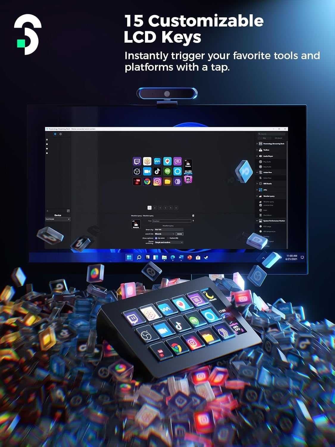 Stream Controller 15 klawiszy Soomfon Control Deck V.2024