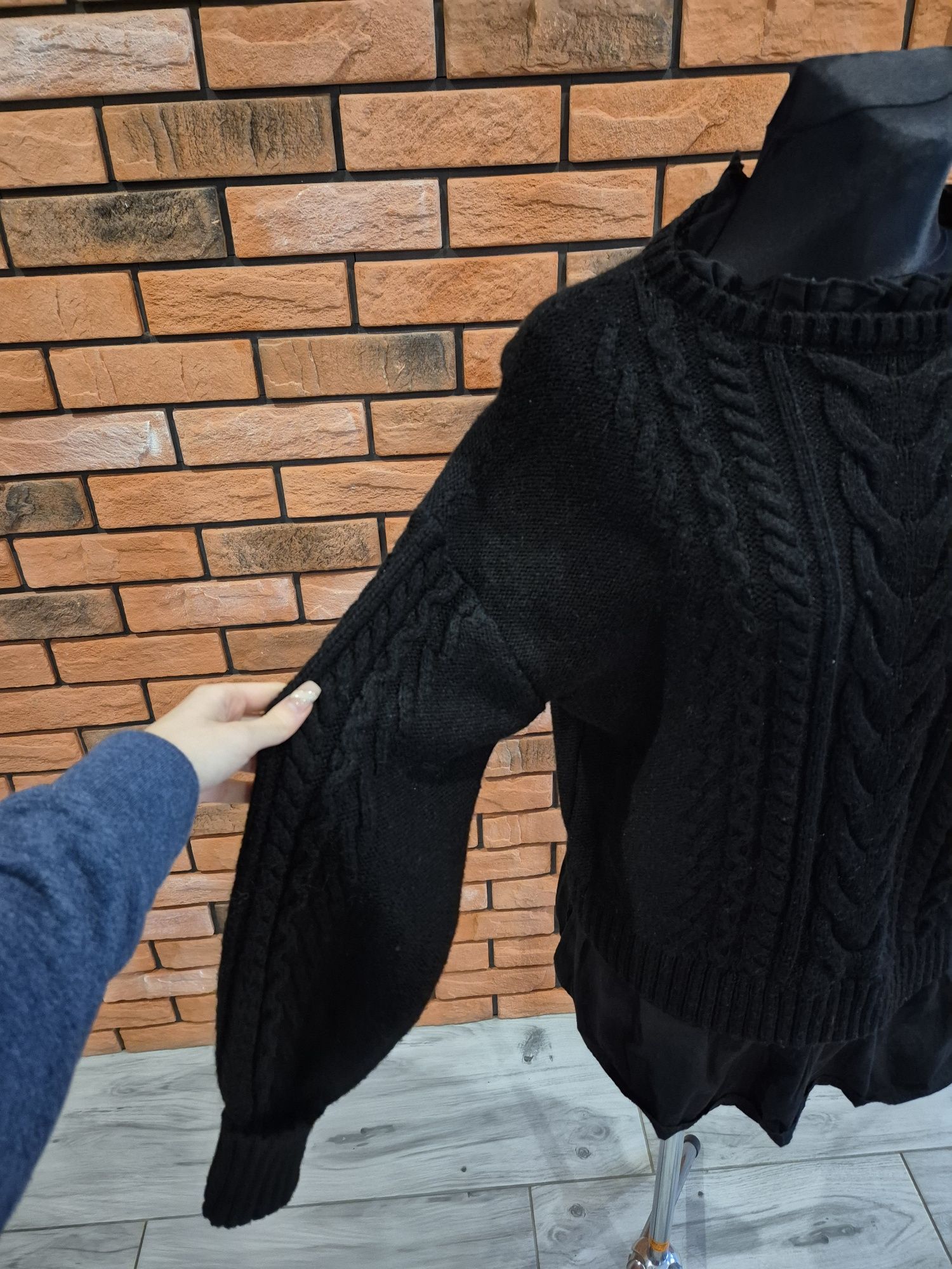 Gruby pleciony sweter