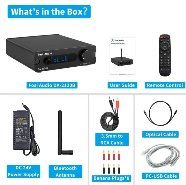 CENA! - Fosi audio DA2120B 12V - 24V 100W + 100W 4Ω, gwarancja fosi 2